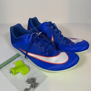 Size 12 Men Nike Zoom Rival Sprinter Track Spikes Racer Blue/Orange NEW $75